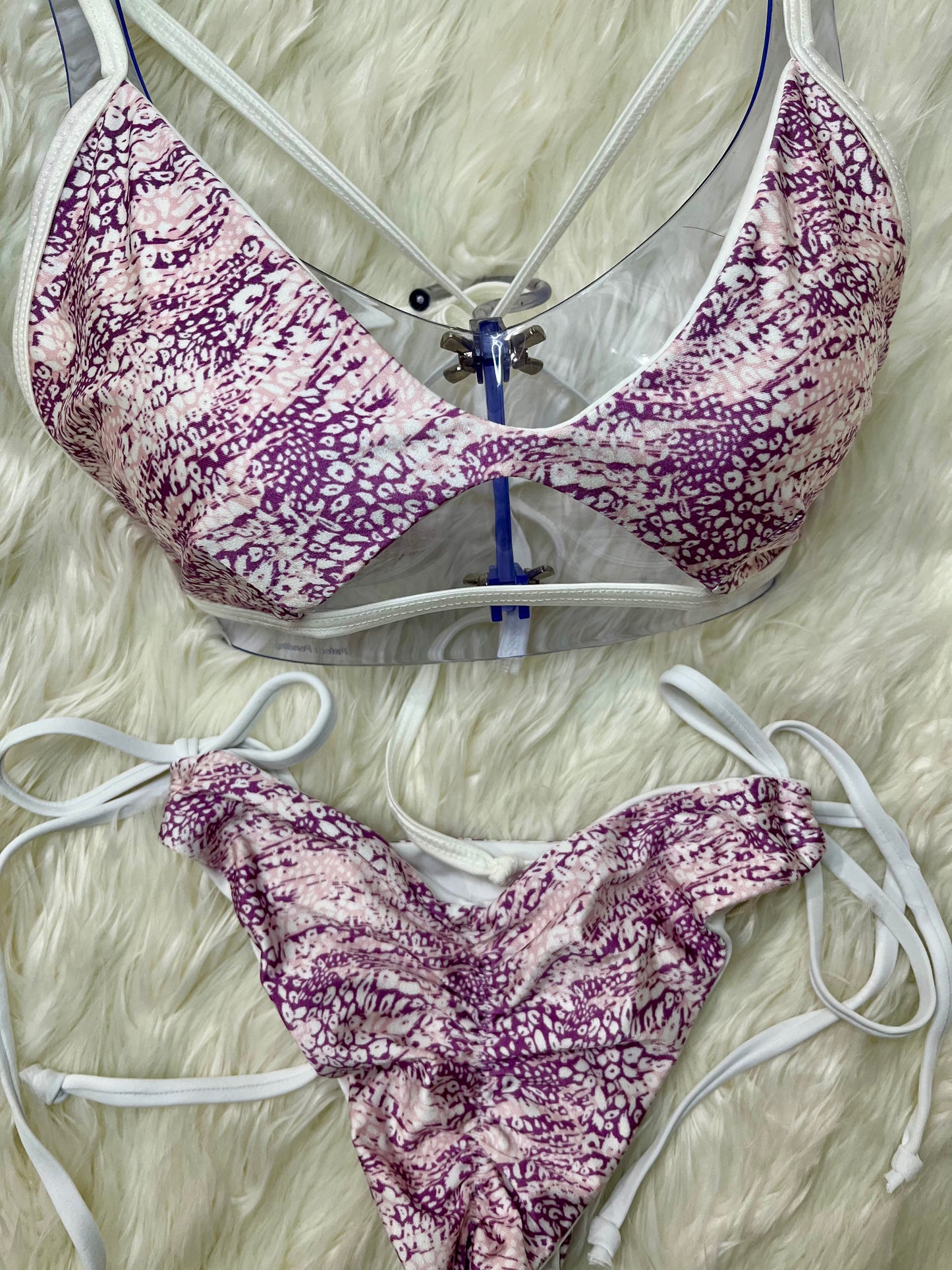 Purple and pink print Bikini