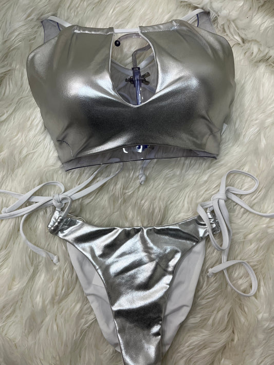 Brilliant silver Bikini