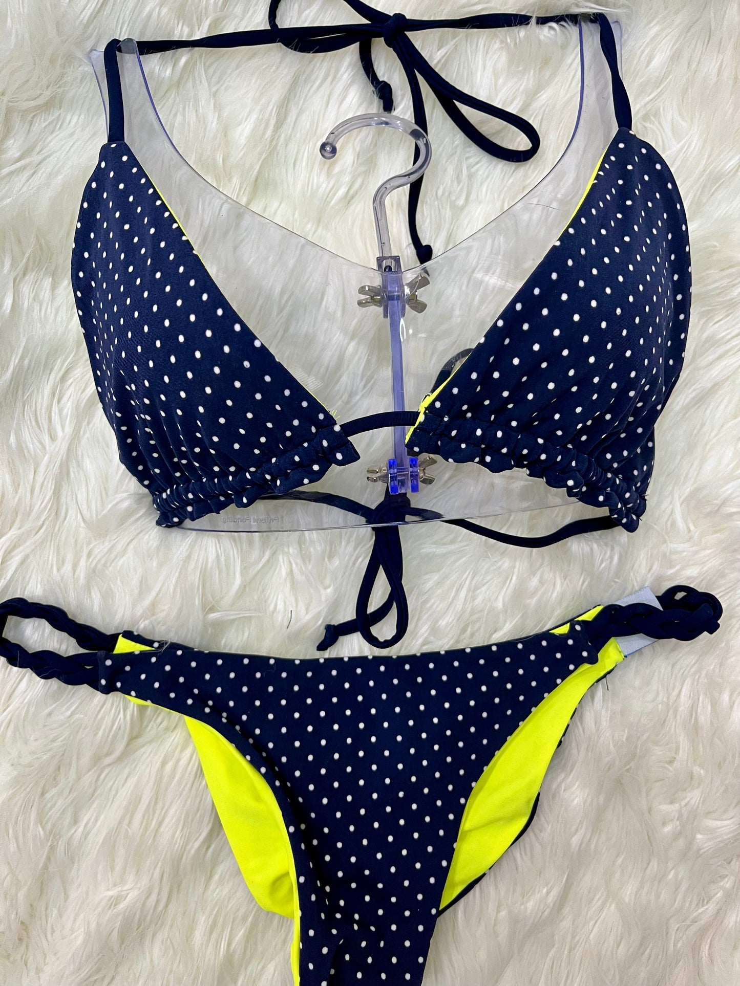 Navy blue polka dot Bikini