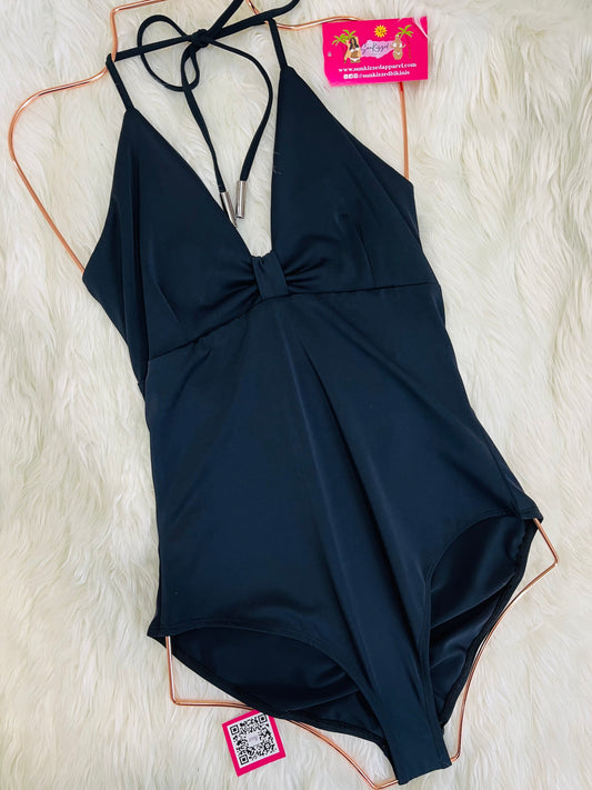 Sleek Black One-Piece Swimsuit