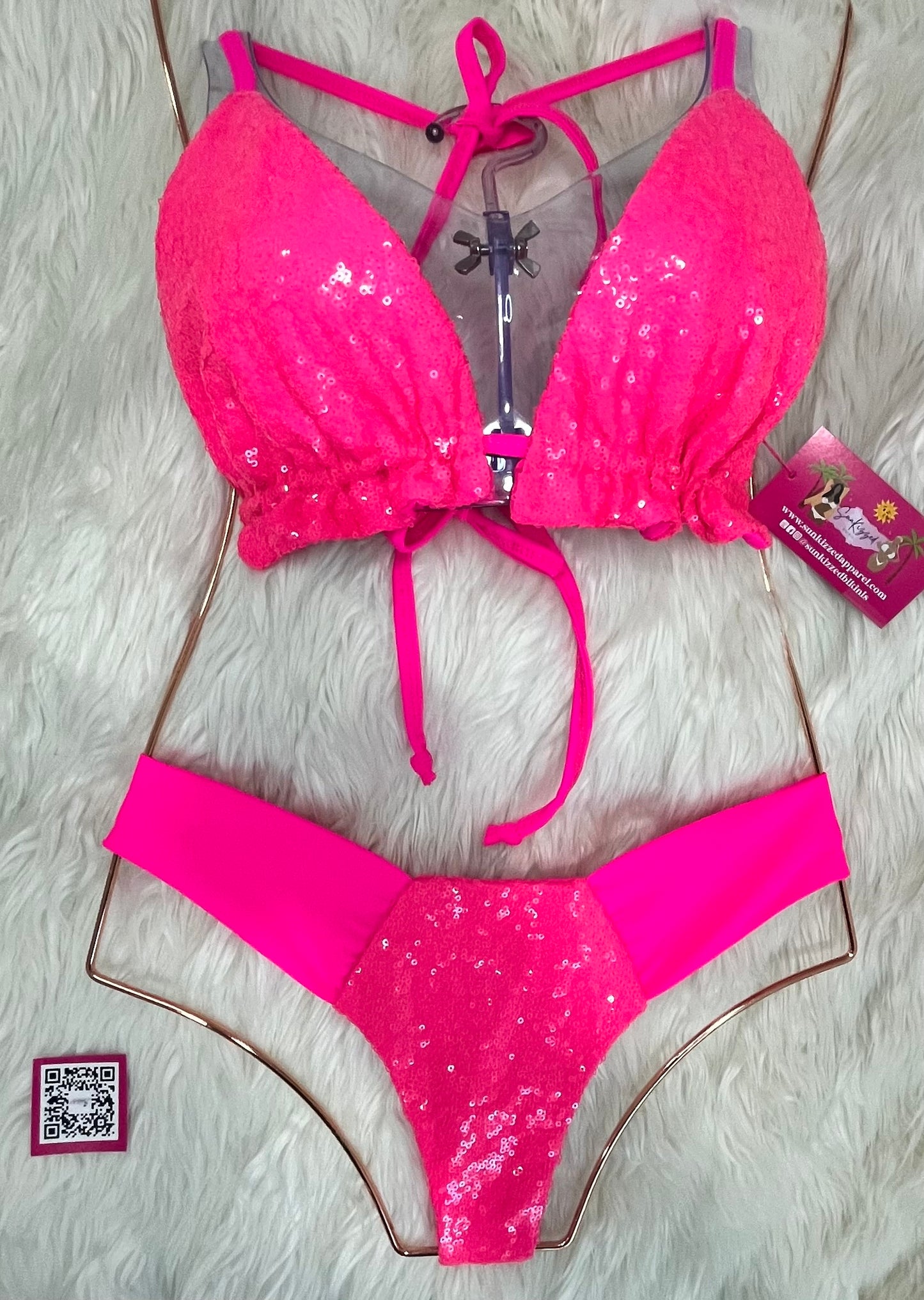 Pink Sequence Bikini