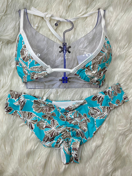 Light blue tropical print Bikini