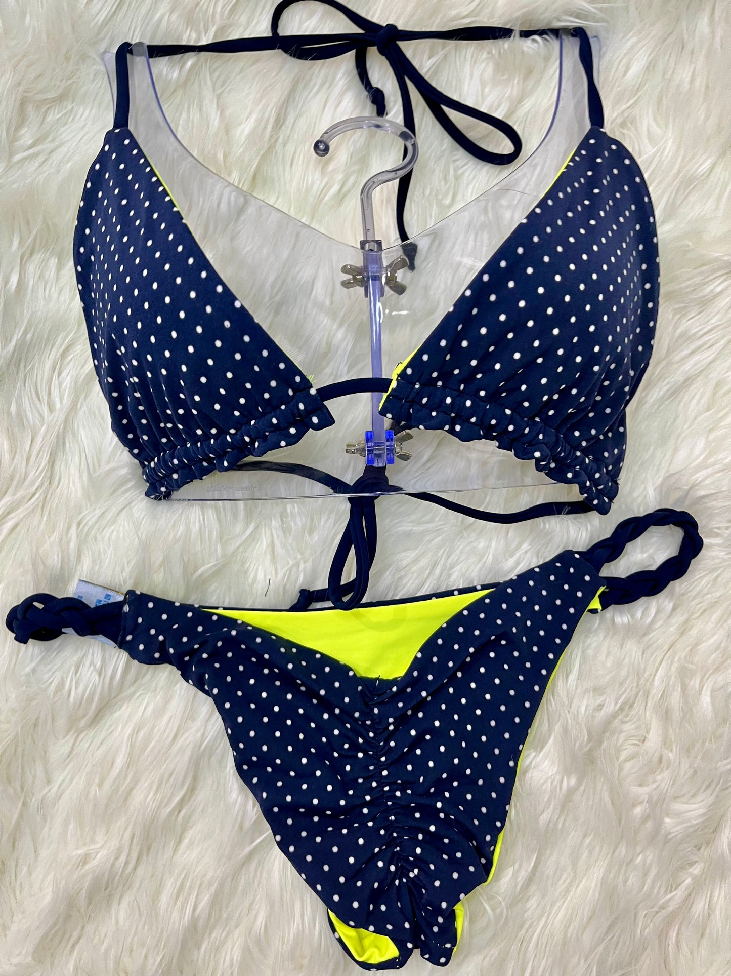 Navy blue polka dot Bikini