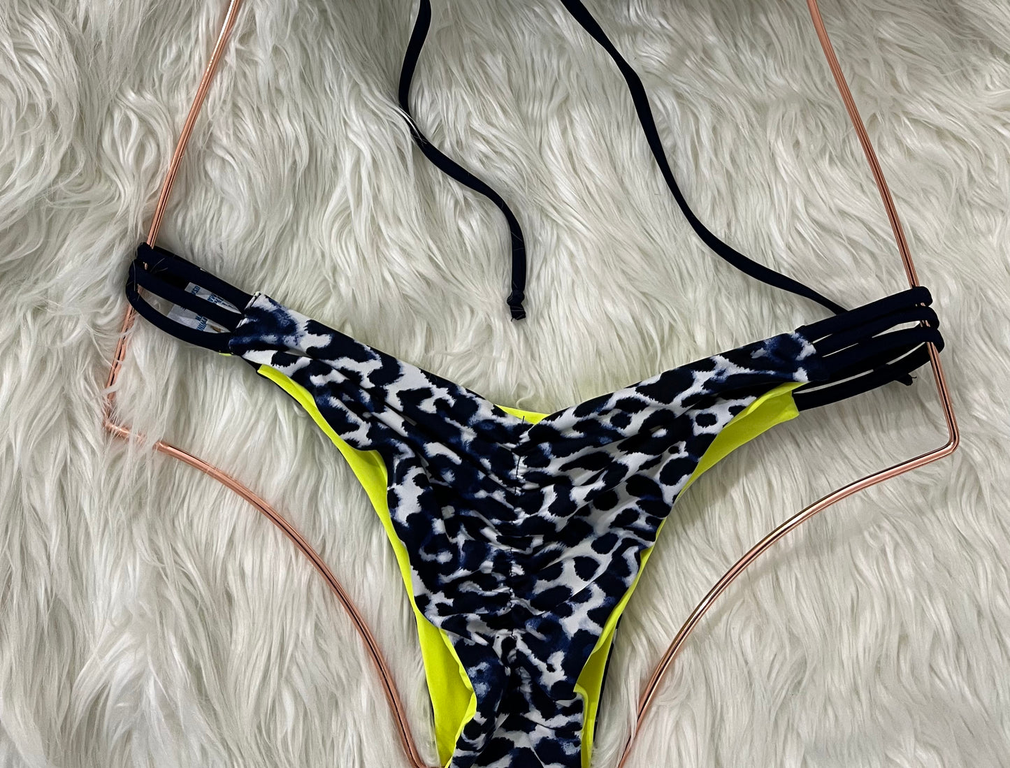 Navy blue Cheetah print Bikini