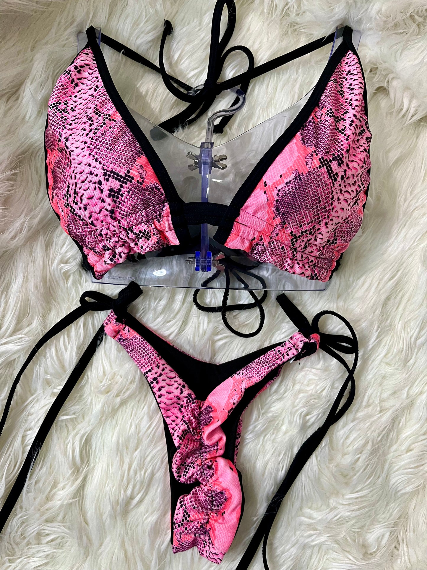 Pink snake print Bikini