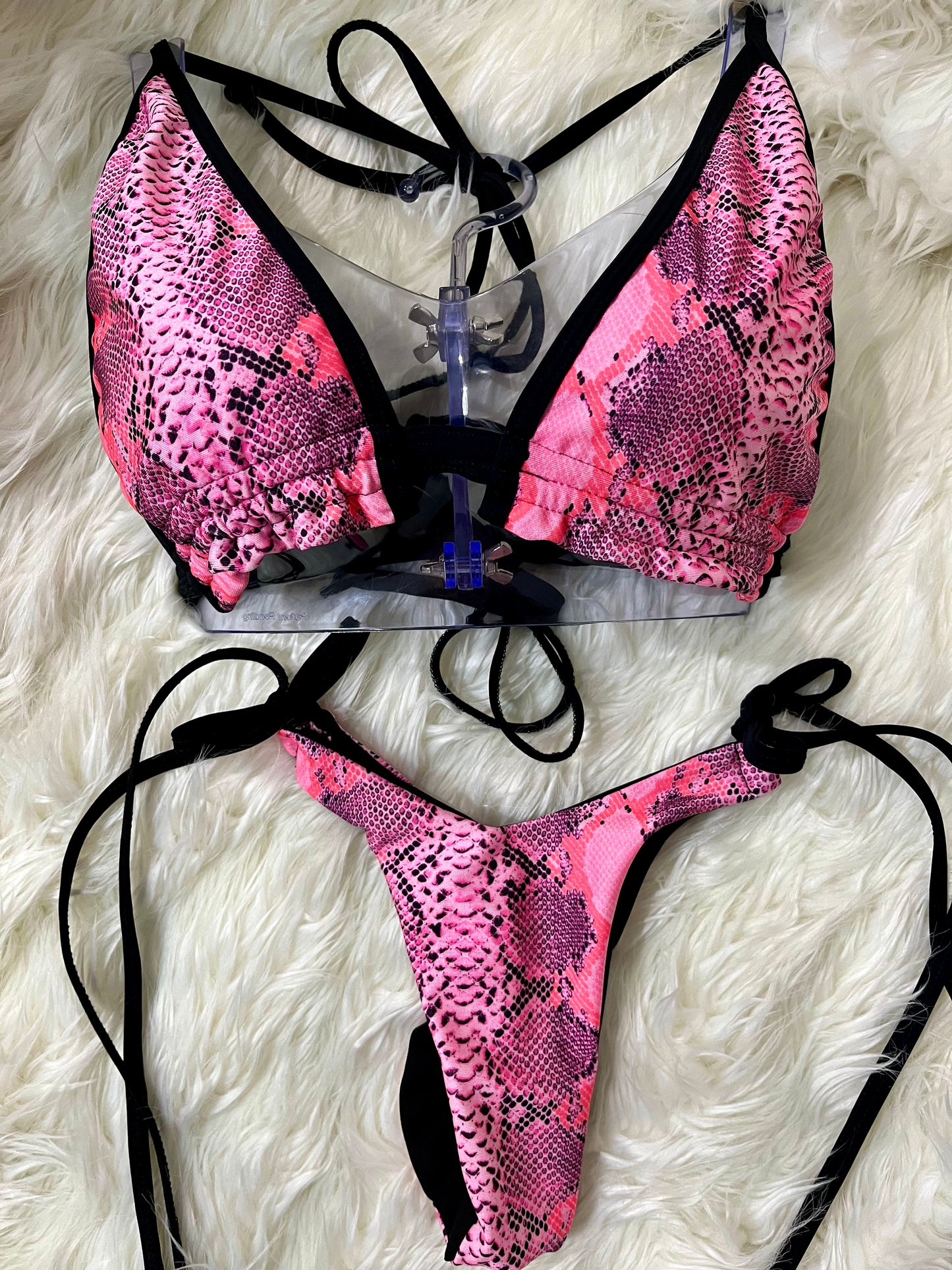 Pink snake print Bikini