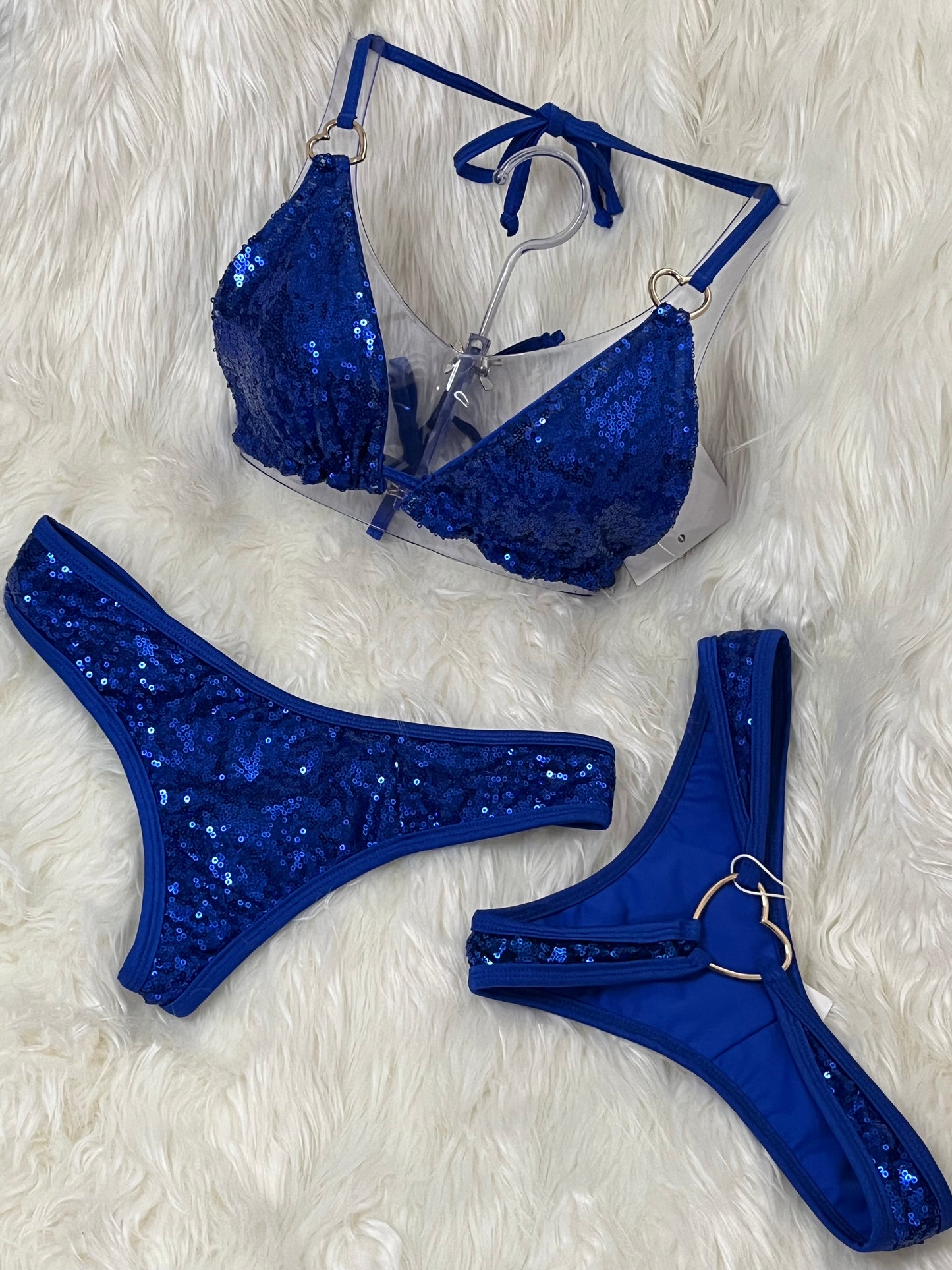 Sequin Blue Bikini